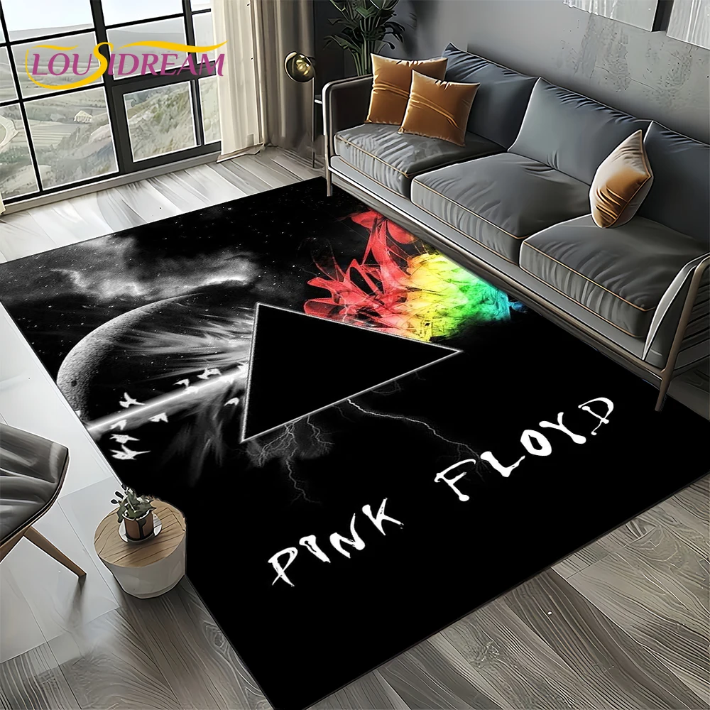 Home Textiles Sale - Karpet Musik Band Rock F-Floyd Merah