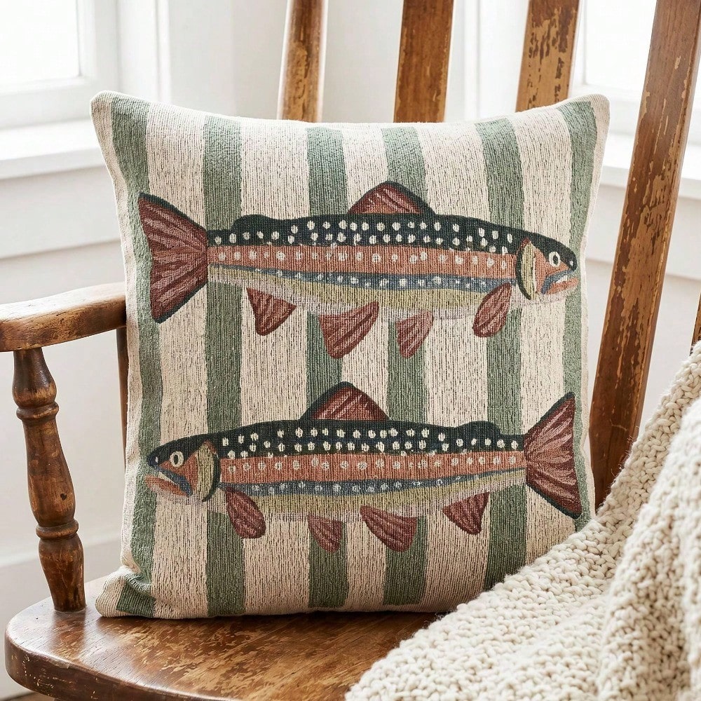 Pillow Insert 18X18 - Bantal Hias Ikan Trout Pelangi 18x18,