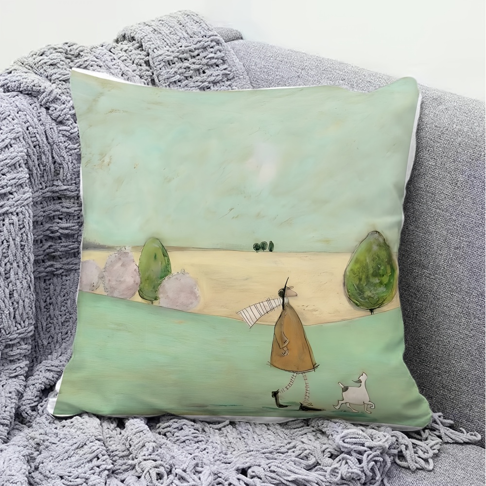 Pillow Insert 18X18 - 1pc Sarung Bantal Motif Kartun Fashion,