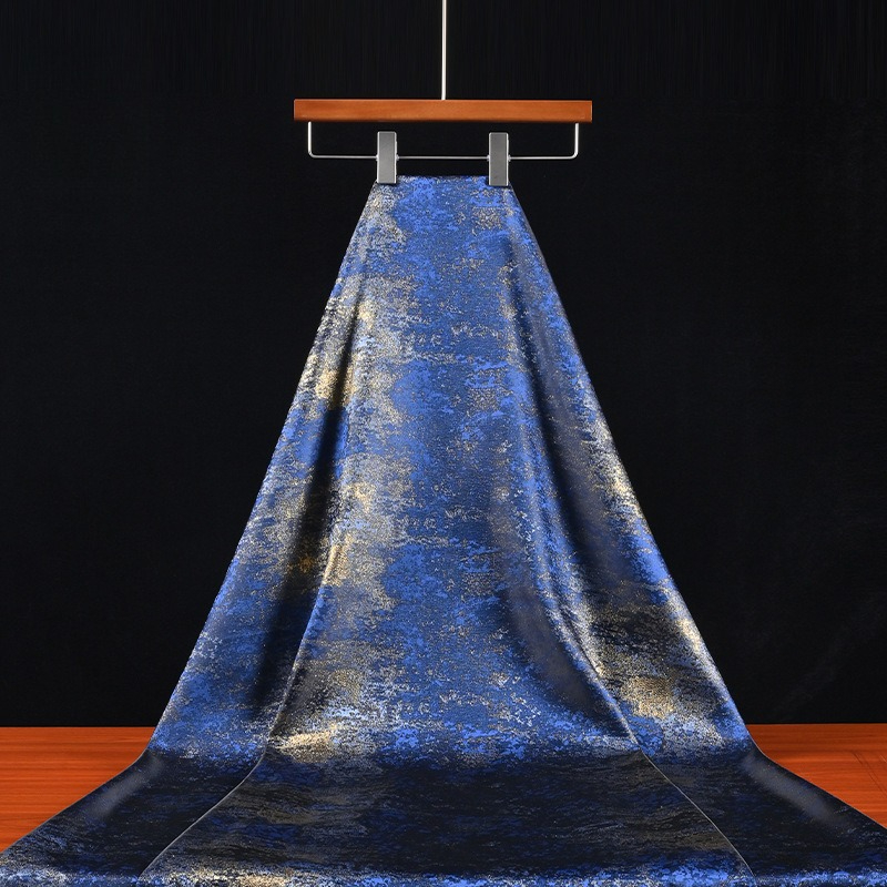 Home Textile - Kain Bertekstur Gradasi Warna Biru Retro