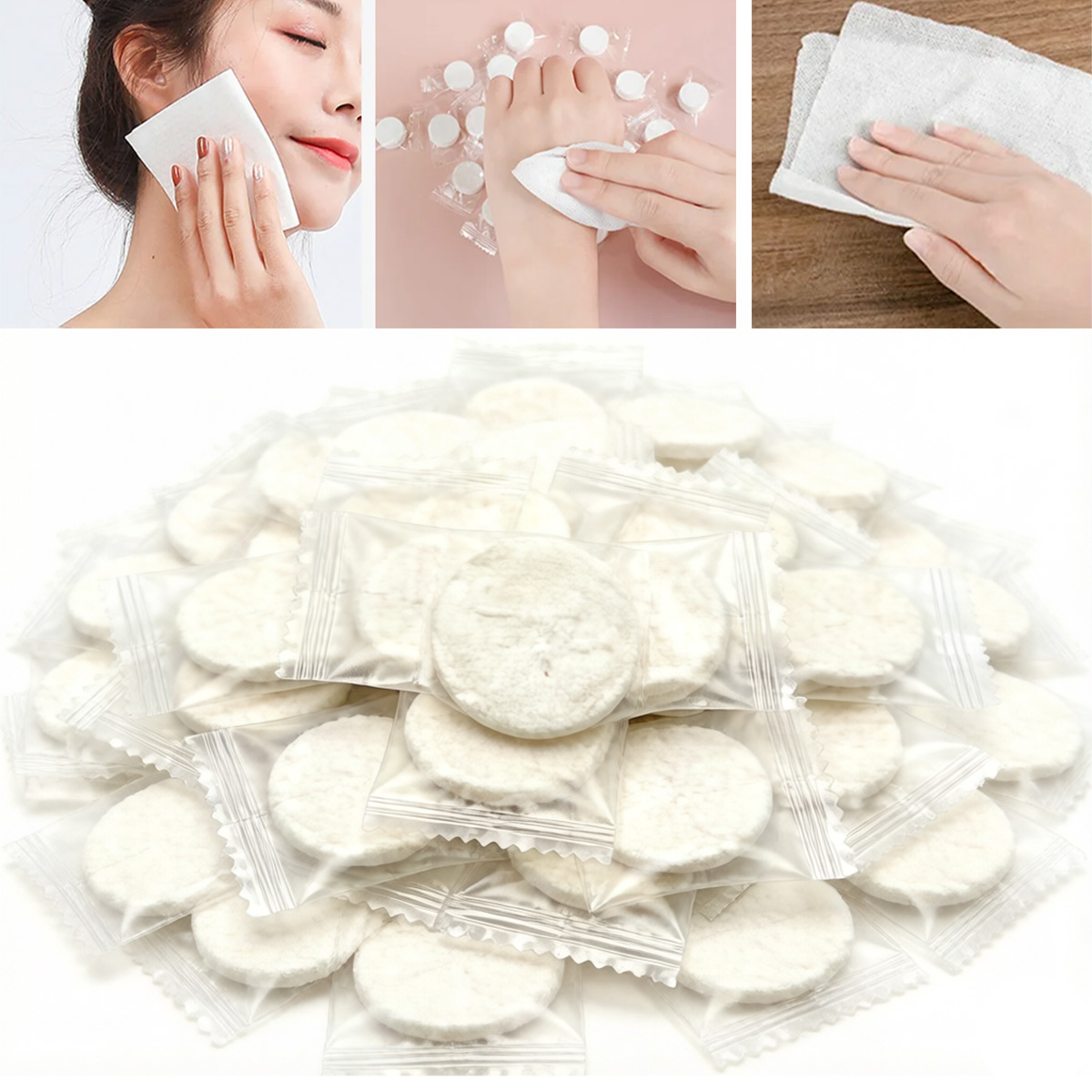 Home Textiles Face Towel - 100Pcs Handuk Kompres Portabel Sekali Pakai