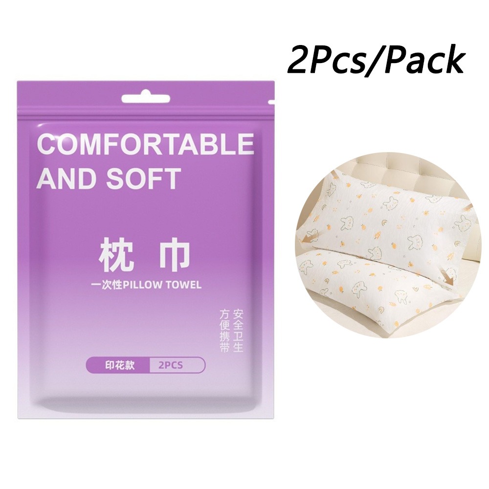 Home Textiles Premium - 2 Buah/Pak Sarung Bantal Sekali Pakai