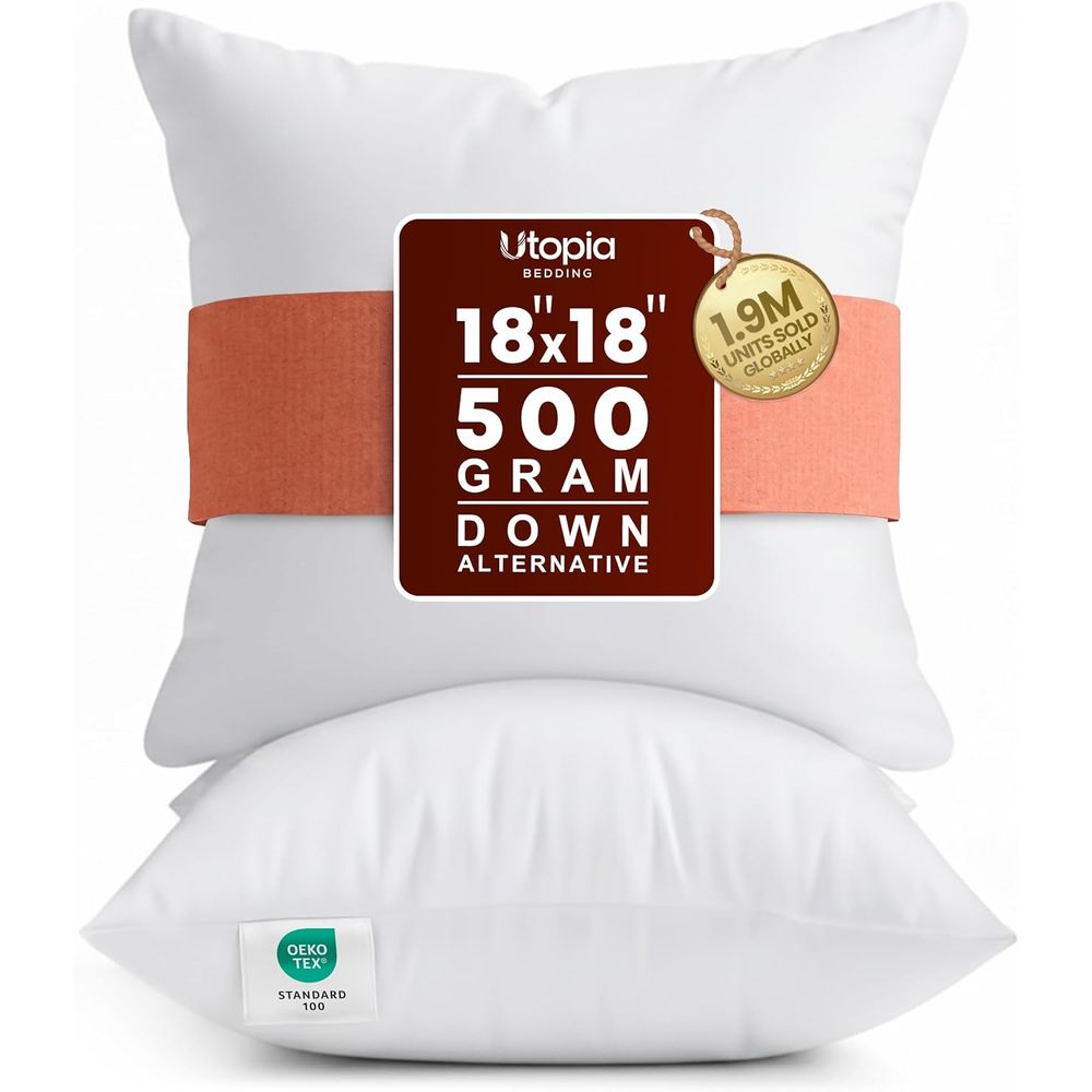 Pillow Insert 18X18 - Sepasang Bantal Putih Ukuran 18x18 untuk