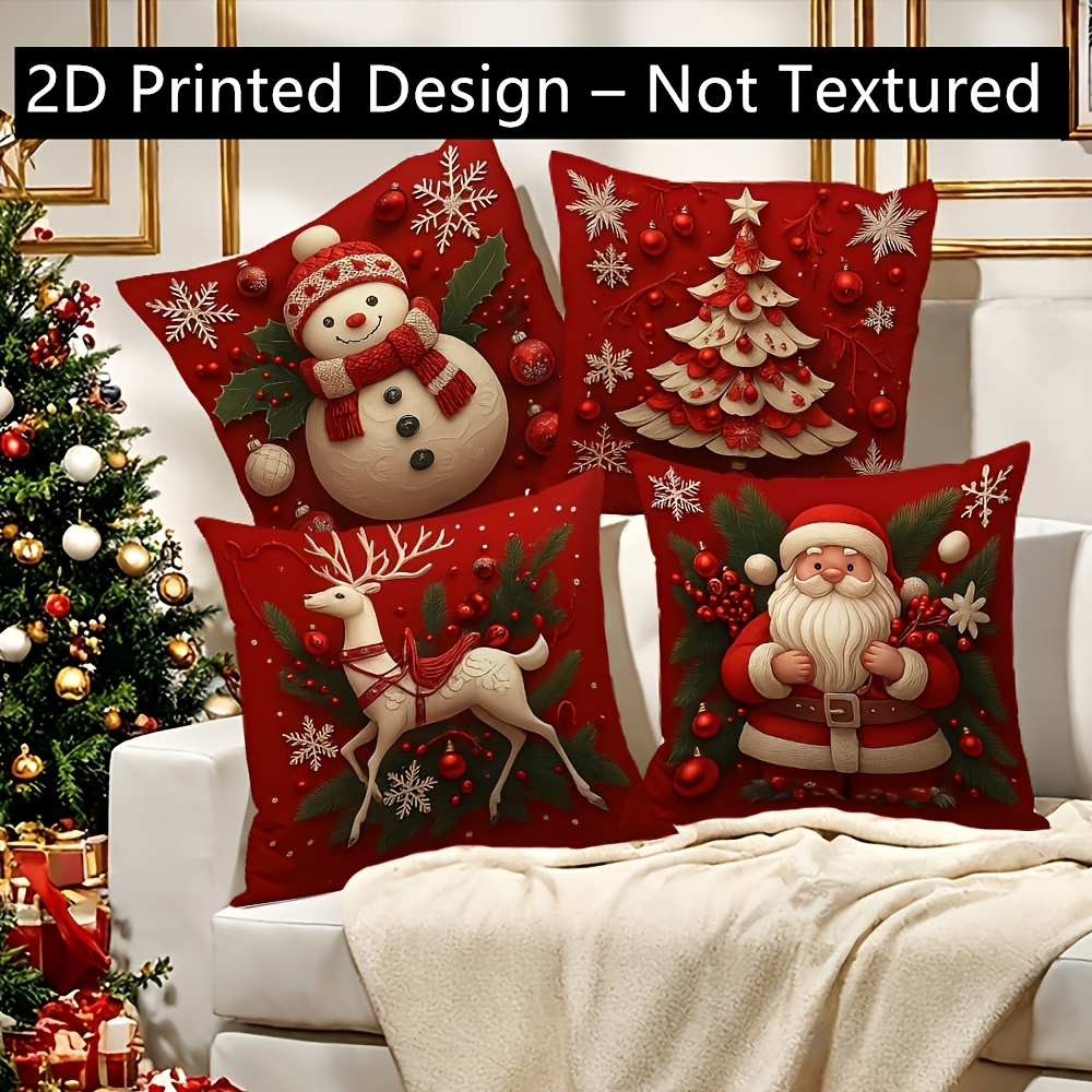 Pillow Insert 18X18 - 2 buah sarung bantal Natal berukuran