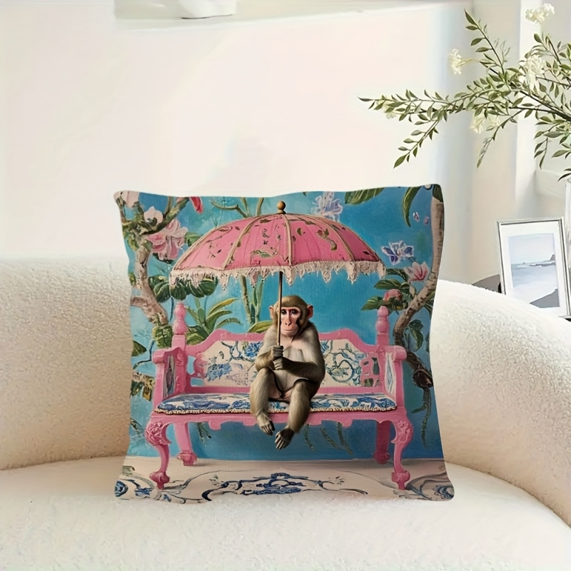 1 buah, Sarung Bantal Monyet G - Pillow Insert 18X18 ulasan dan harga