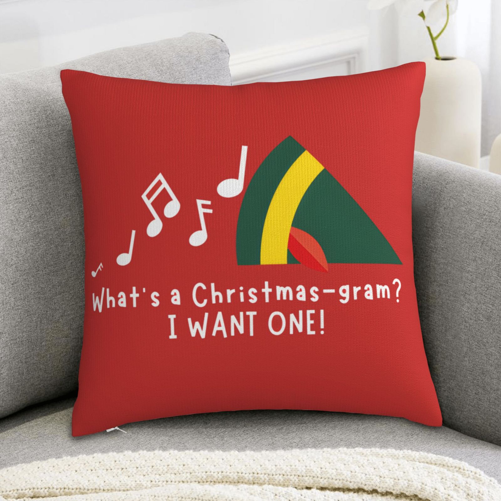 1pc Sarung Bantal Natal - Budd - Pillow Insert 18X18 ulasan dan harga