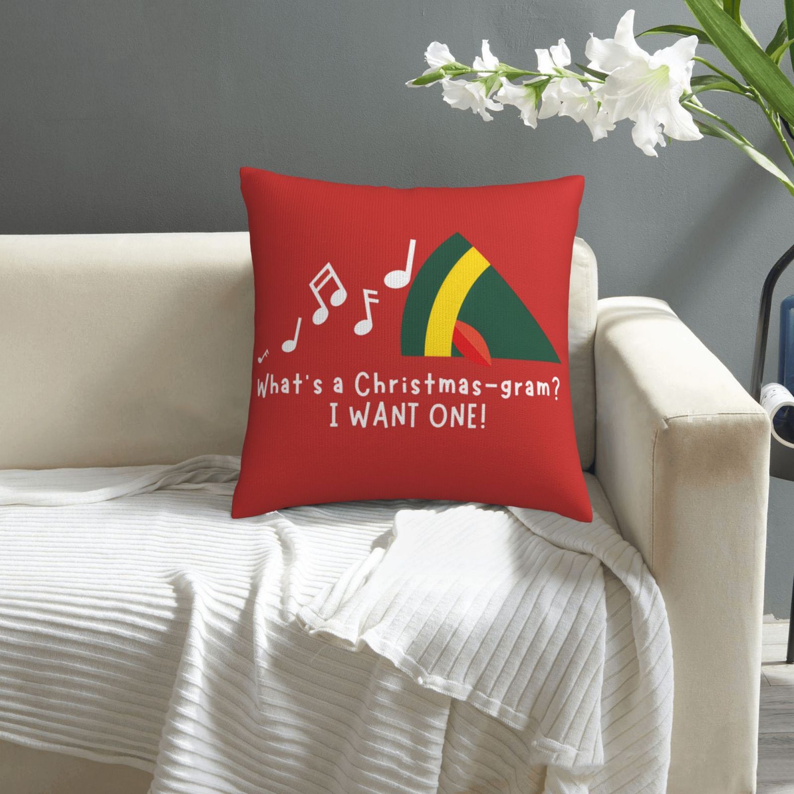 1pc Sarung Bantal Natal - Budd - Pillow Insert 18X18 ulasan dan harga