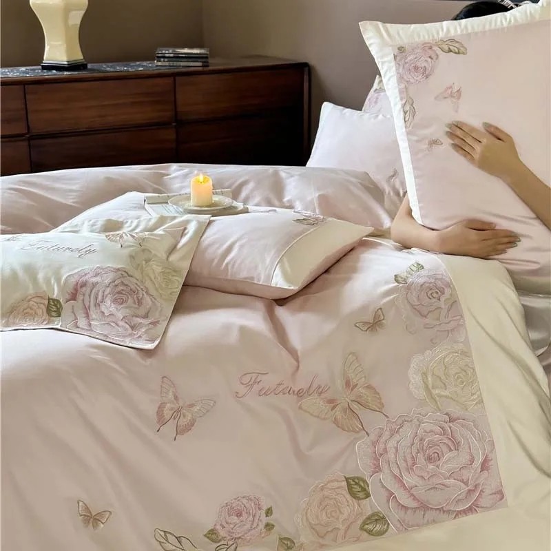 Premium katun Mesir 4Pcs Set t - Home Textiles Premium ulasan dan harga