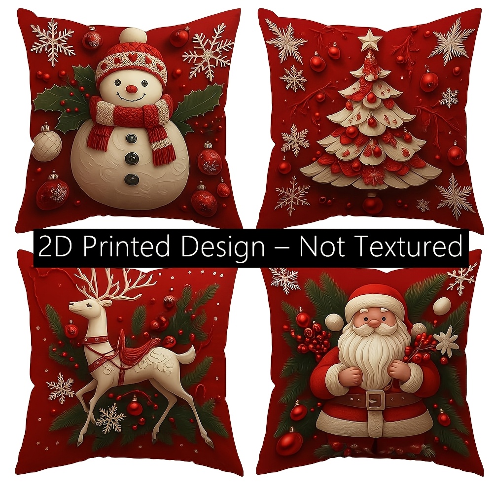 2 buah sarung bantal Natal ber - Pillow Insert 18X18 ulasan dan harga