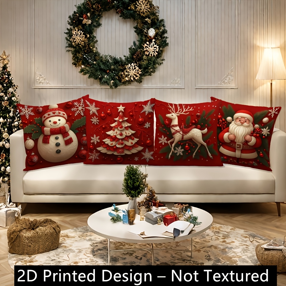 2 buah sarung bantal Natal ber - Pillow Insert 18X18 ulasan dan harga